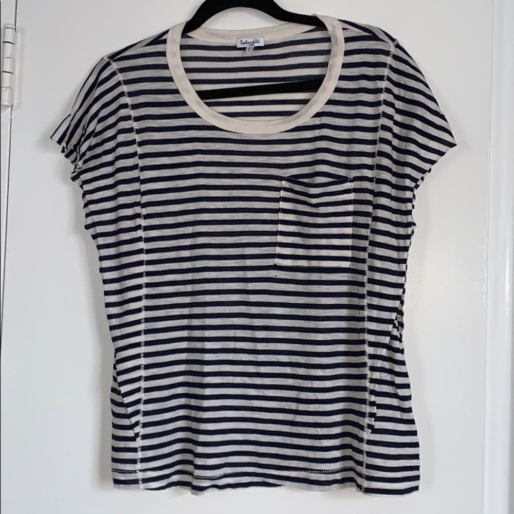Splendid Navy & White Striped Tshirt L